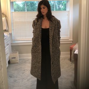 J. Crew Black and White Wool Coat Size 0